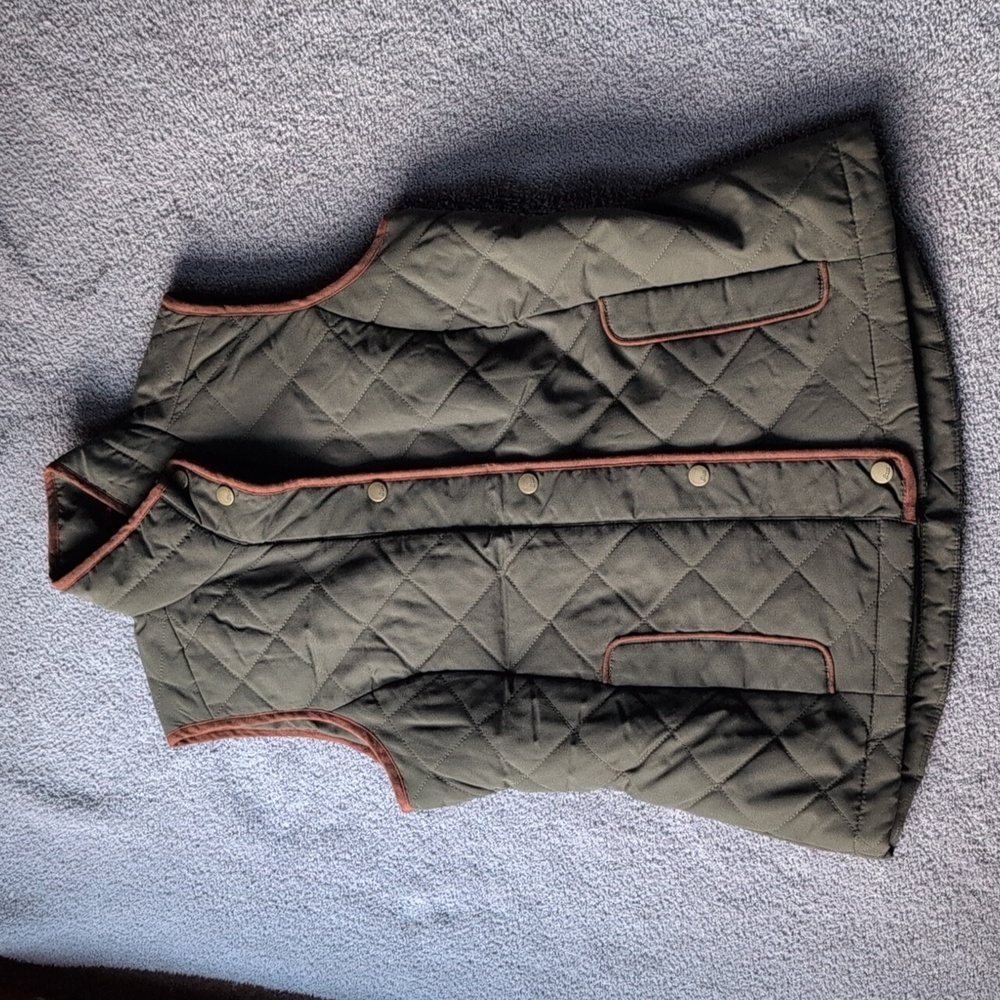 NWOT G.H. Bass & Co. Green Quilted Vest size XS